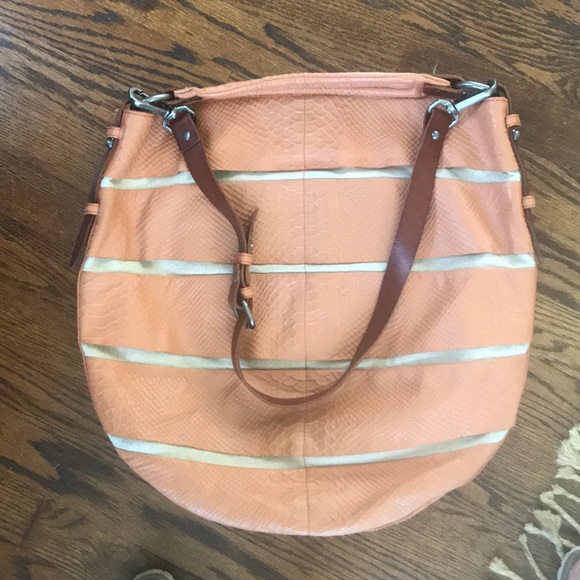 Gorgeous leather satchel embossed python bag - Picture 1 of 3